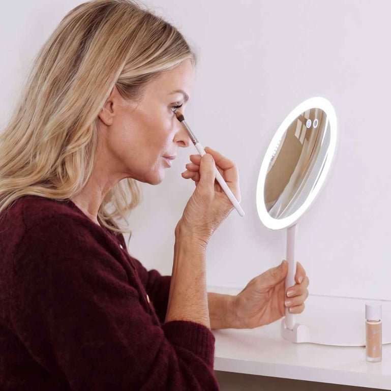 Classic Fancii Abigail 10x travel makeup mirror with lights All    
