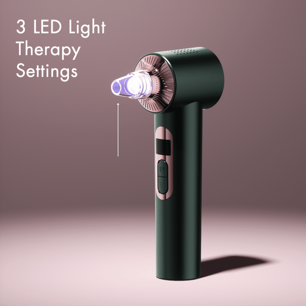 Fancii Clara pore suction vacuum cleanser with LED light therapy in Emerald Green