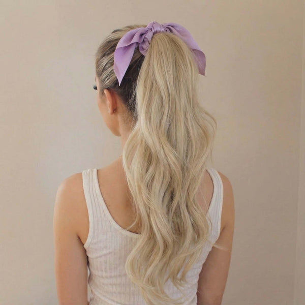 Fancii Elle satin headband hair scrunchies Purple