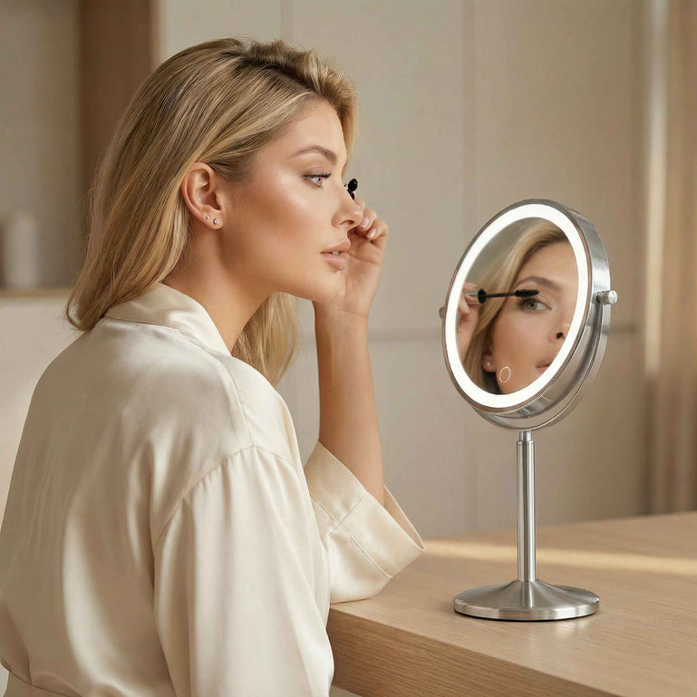 Hailey Double Sided Makeup Mirror with Lights