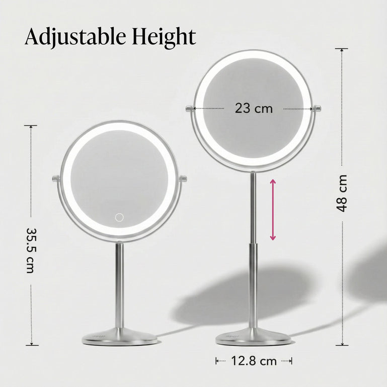 Hailey Double Sided Makeup Mirror with Lights