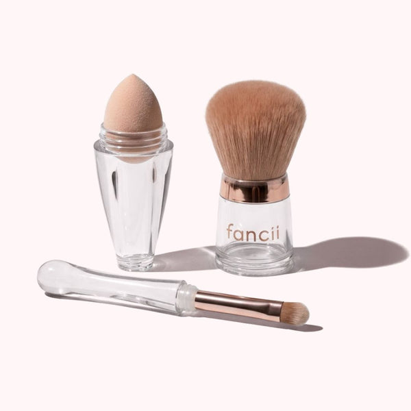 Kaya Travel Makeup Brush 3-in-1
