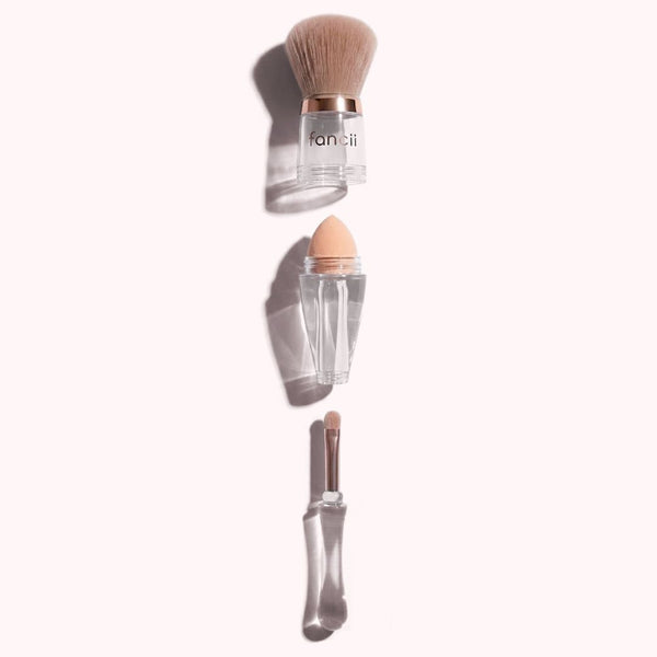 Kaya Travel Makeup Brush 3-in-1