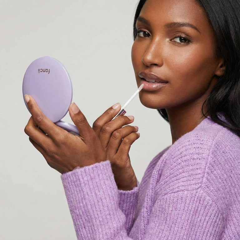 Fancii Mini Taylor Lighted Led Compact with 1x and 10x Magnification Lilac Bliss