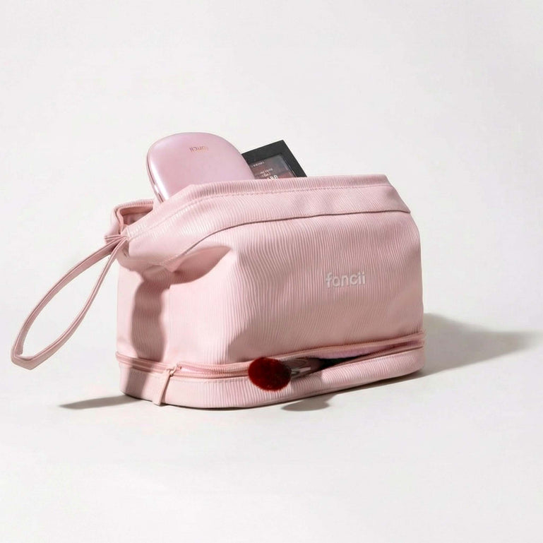 Fancii Macy 2-in-1 Travel Makeup Bag Pink 