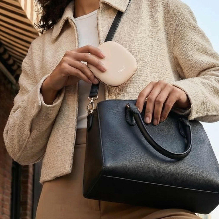 Fancii Mila 2 Compact Mirrors with lights Champagne Cream