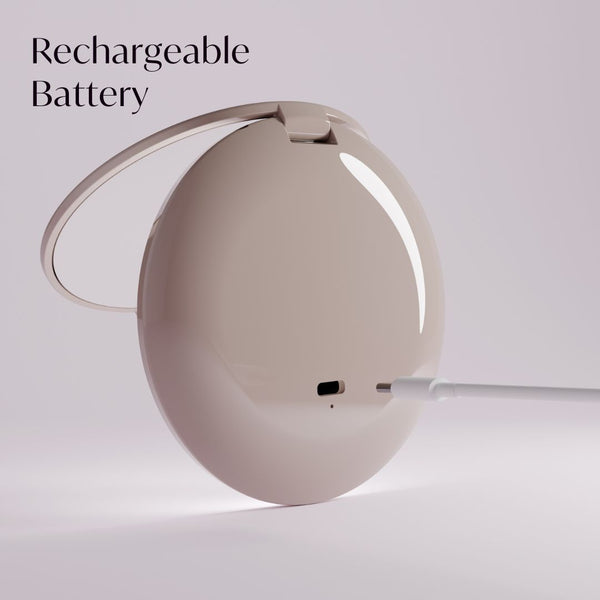 Fancii Mini Taylor Lighted Led Compact with 1x and 10x Magnification Desert Sands