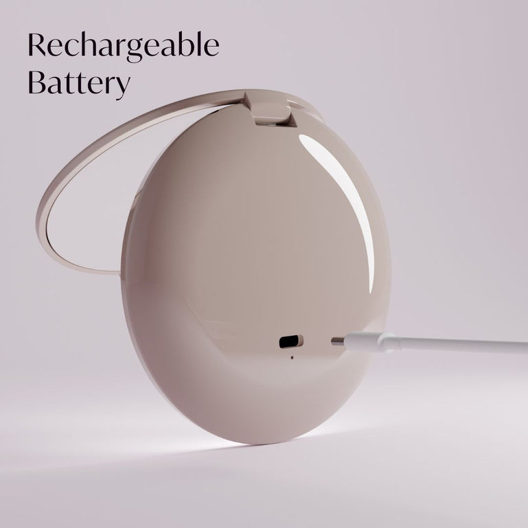 Fancii Mini Taylor Lighted Led Compact with 1x and 10x Magnification Desert Sands