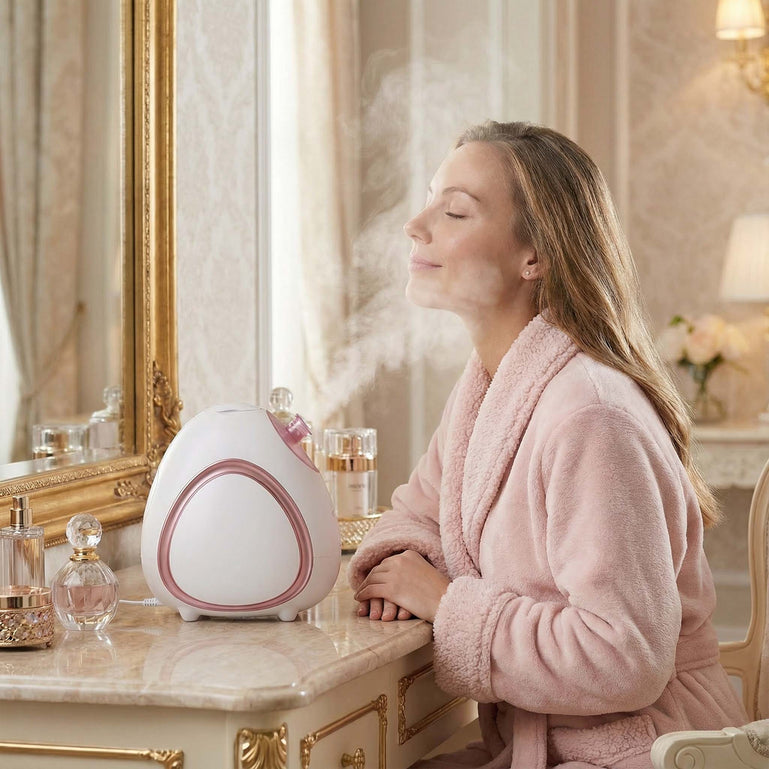 Rivo Nano Facial Steamer by Fancii in Pink