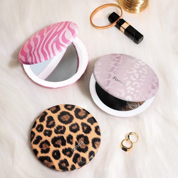 Taylor LED Compact Mirror | Blush Zebra
