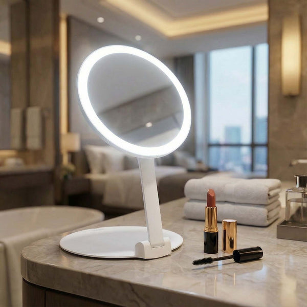 Fancii Abigail 10x travel makeup mirror with lights