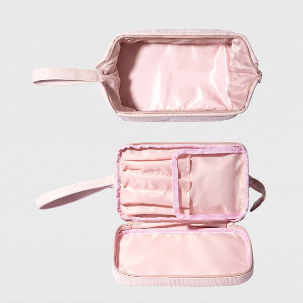 Fancii Macy 2-in-1 Travel Makeup Bag Pink 