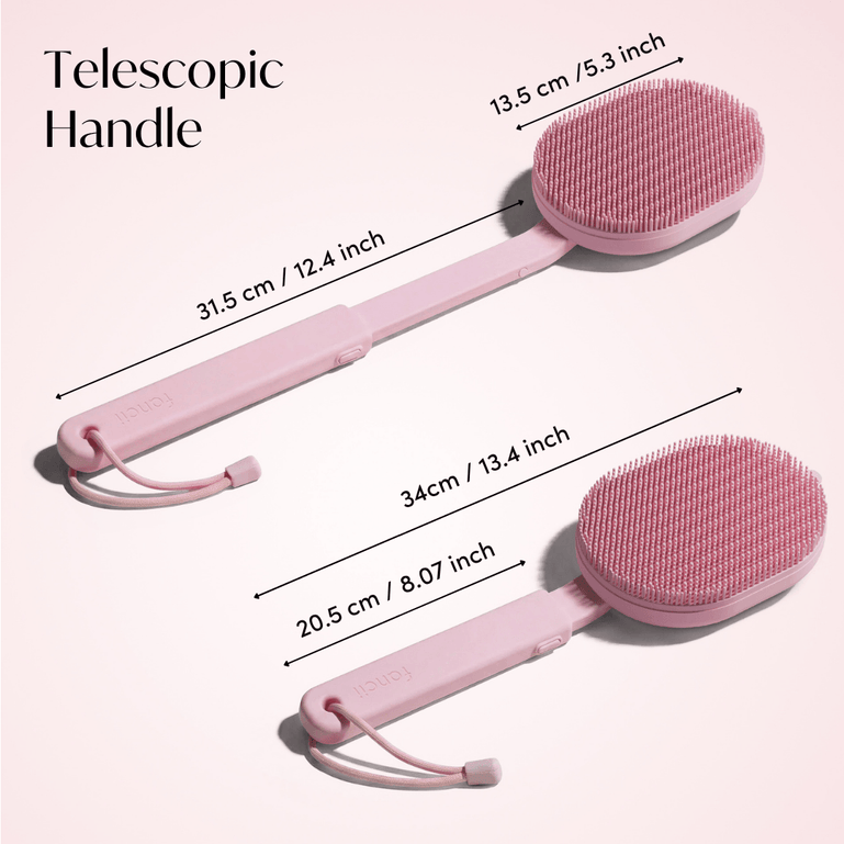 Fancii Nyla sonic brush body scrubber with extendable handle for cleansing and scrubbing