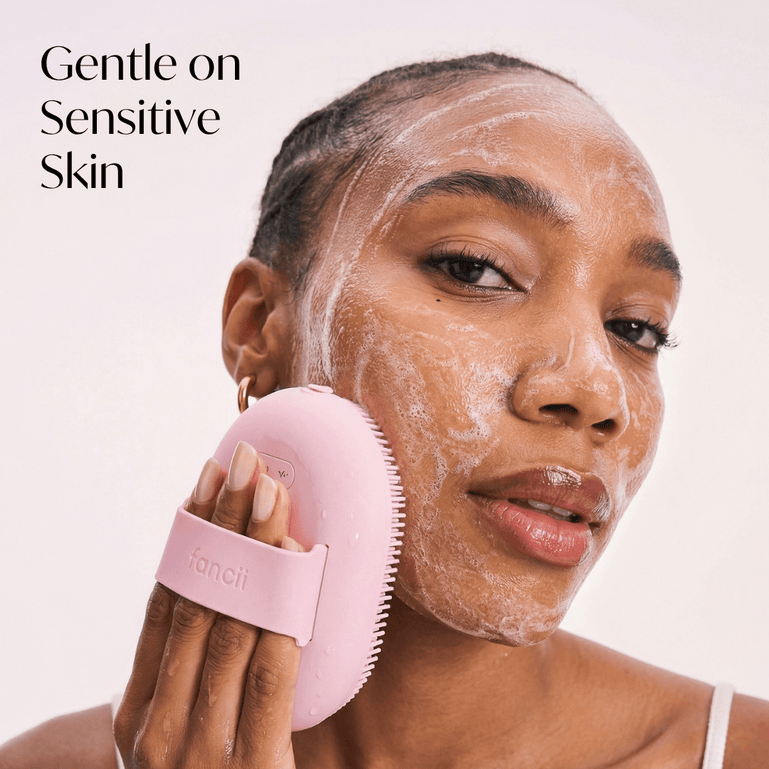 Fancii Nyla sonic brush body scrubber with extended handle for cleansing and scrubbing