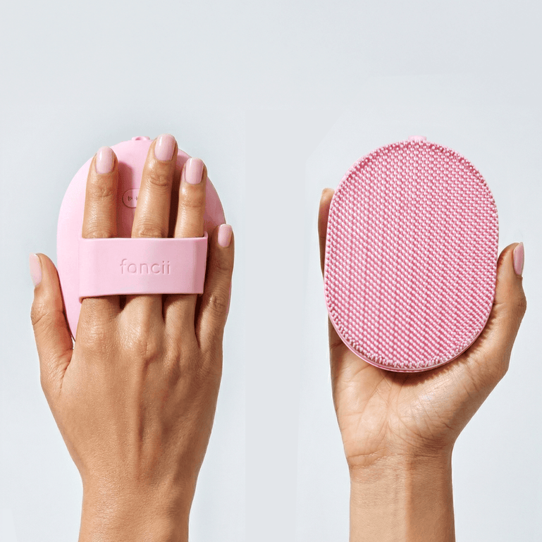 Fancii Nyla sonic brush body scrubber with extended handle for cleansing and scrubbing