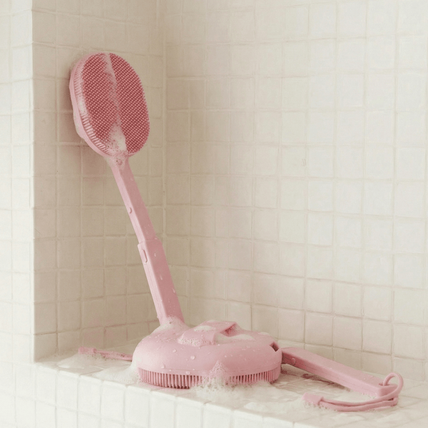 Fancii Nyla sonic brush body scrubber with extended handle for cleansing and scrubbing