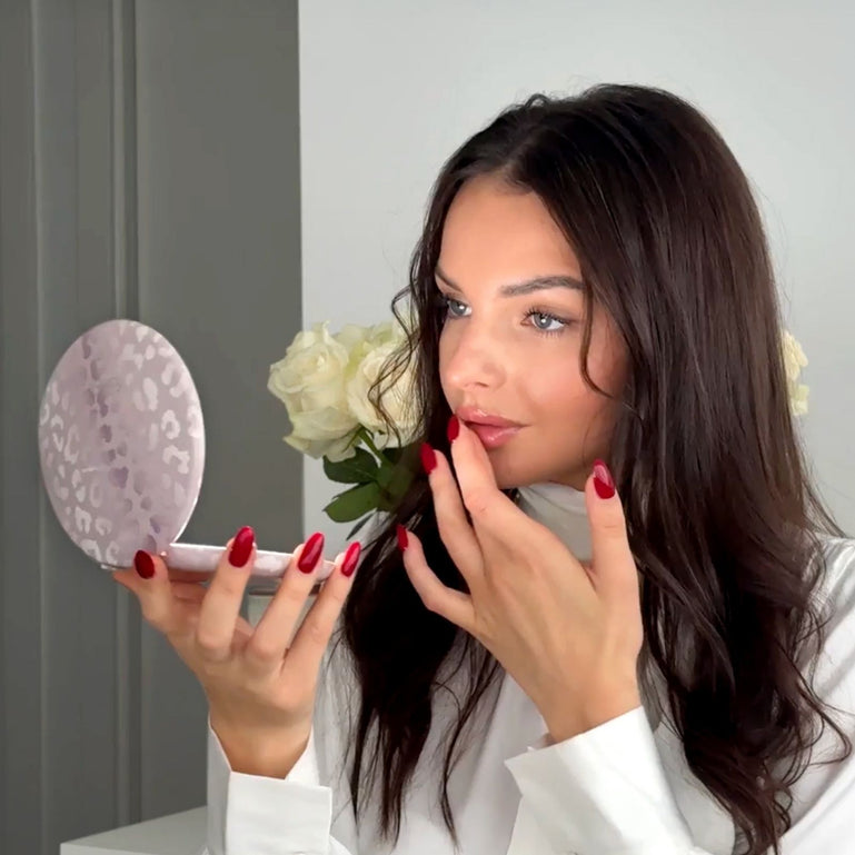 Taylor | Cosmic Leopard Mini Taylor LED Compact Mirror | Cosmic Leopard