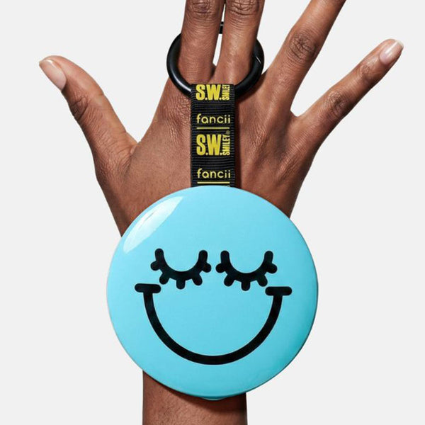 S.W.Smiley X Fancii & Co.  Lighted Charm Mirror with 1x and 10x magnification in Aqua