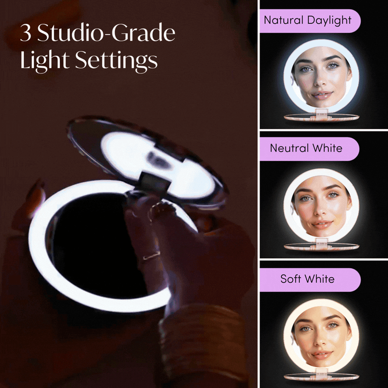 Taylor Lighted Compact by Fancii 1x and 10x Magnification and 3 dimmable light settings