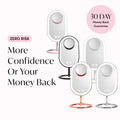Taylor Lighted Compact and Abigail with Tara Travel Mirror by Fancii & Co. Zero Risk 30 Day Money Back Guarantee
