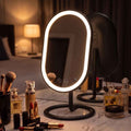Abigail with Tara Travel Vanity Mirror by Fancii & Co. folds flat for easy packing