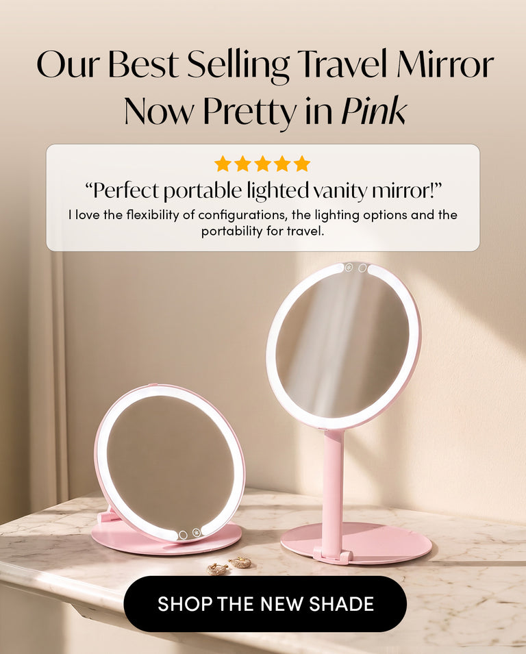 Introducing our best-selling travel mirror in the highly requested pink color!