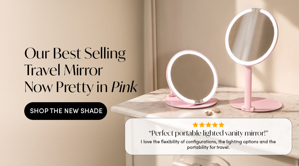 Introducing our best-selling travel mirror in the highly requested pink color!