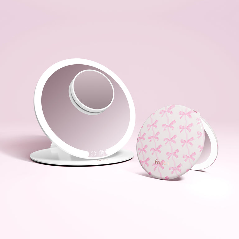 Abigail White / 10x Magnifying Mirror ROSETTE RIBBON