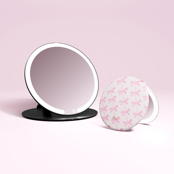 Abigail Black / 10x Magnifying Mirror ROSETTE RIBBON
