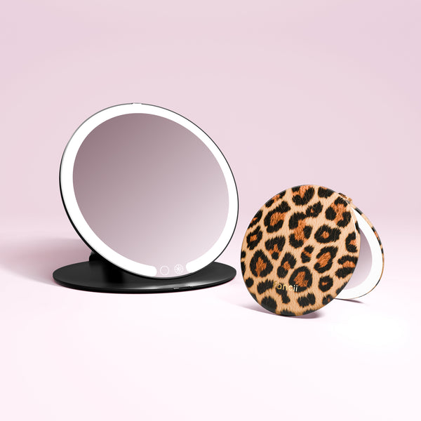 Abigail Black / 10x Magnifying Mirror CHEETACH CHIC