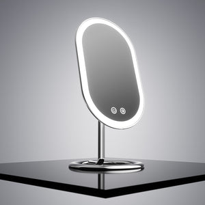 Fancii Vera lighted led vanity makeup mirror with stand Chrome