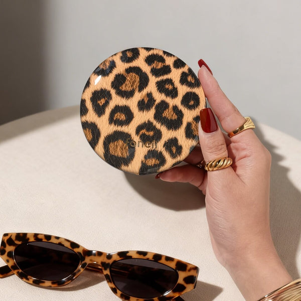 Mini Taylor LED Compact Mirror | Cheetah Chic