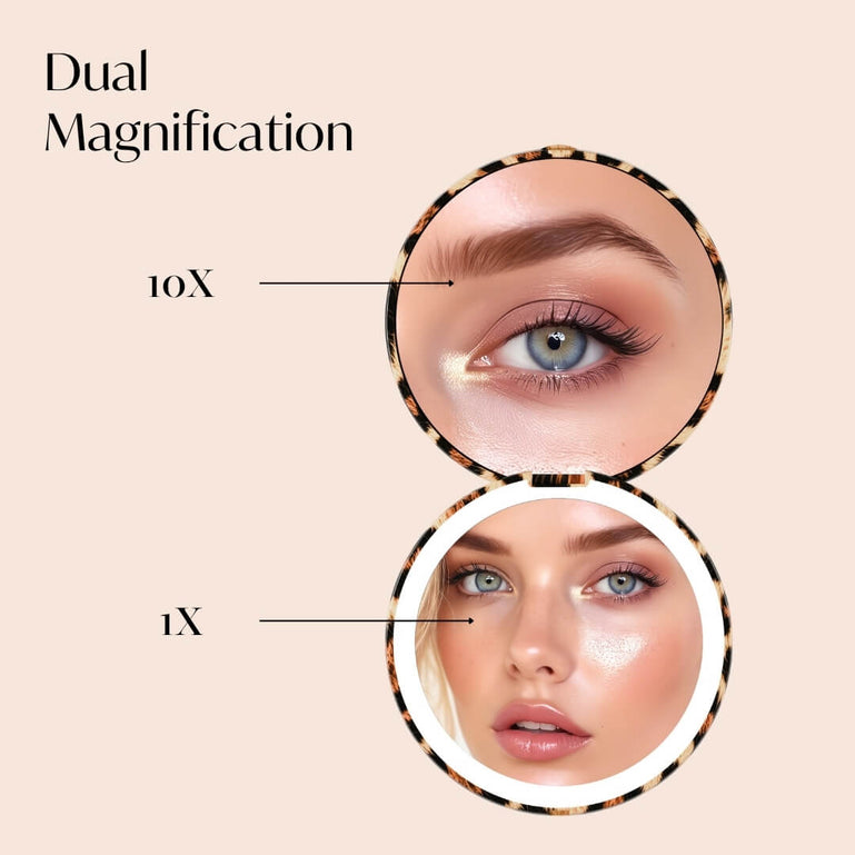 Mini Taylor LED Compact Mirror | Cheetah Chic