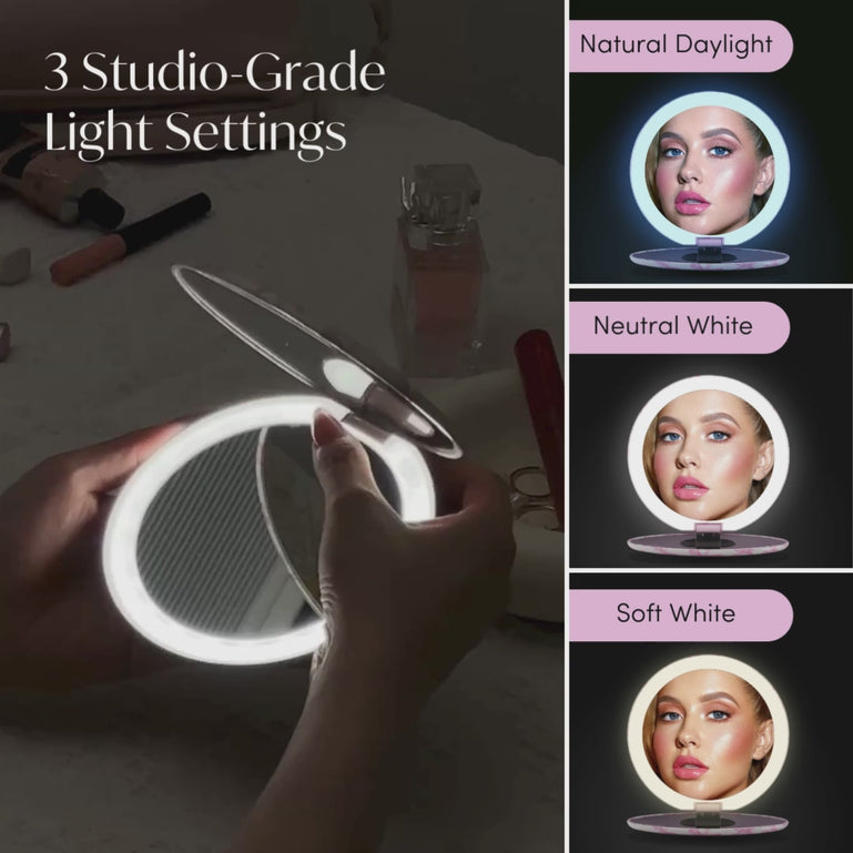 Taylor Compact Mirror with LED Lights All