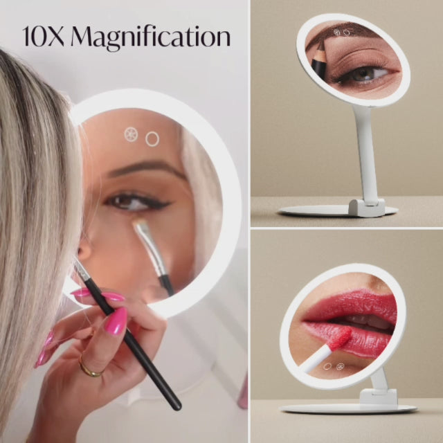 Abigail Travel Mirror with 10x Magnification