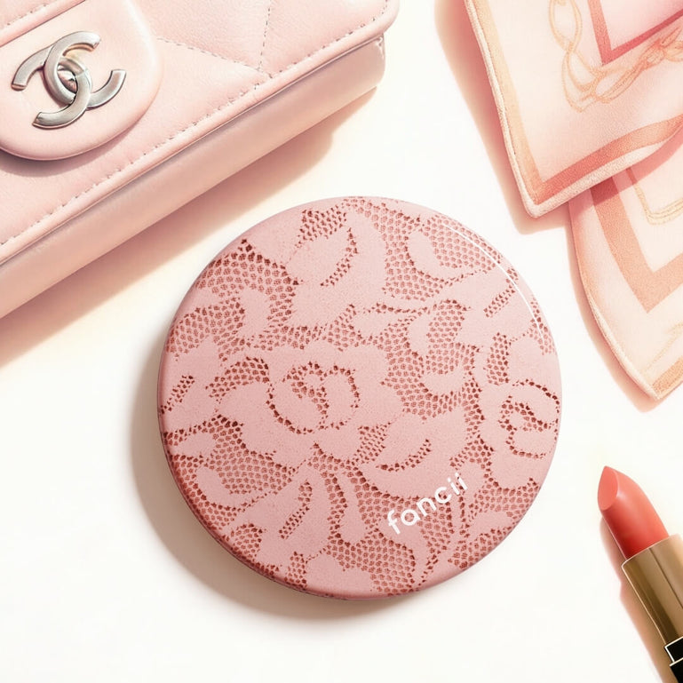 Taylor Compact Mirror by Fancii and Co with rechargeable power MOCHA LACE