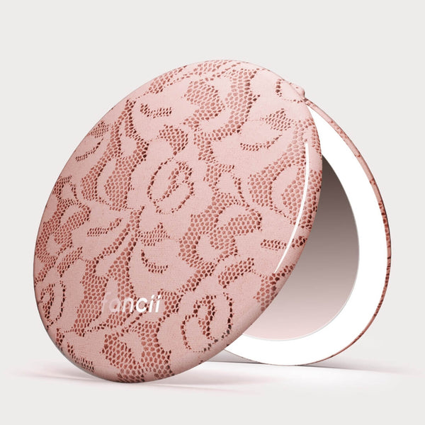 Taylor Compact Mirror by Fancii and Co with rechargeable power MOCHA LACE