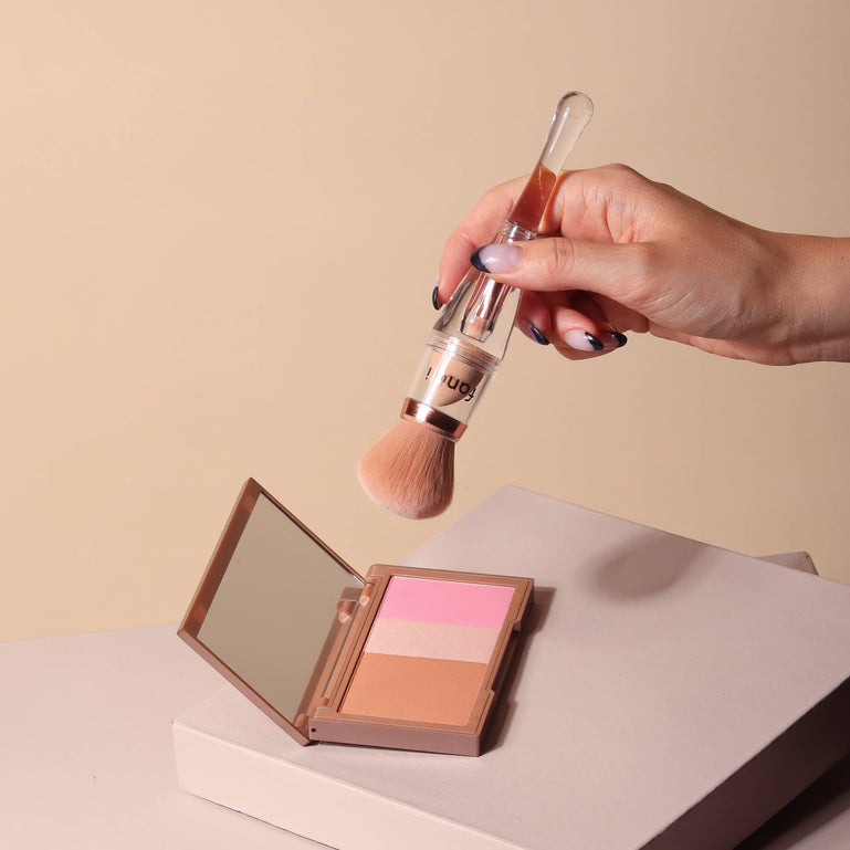 Kaya Travel Makeup Brush 3-in-1